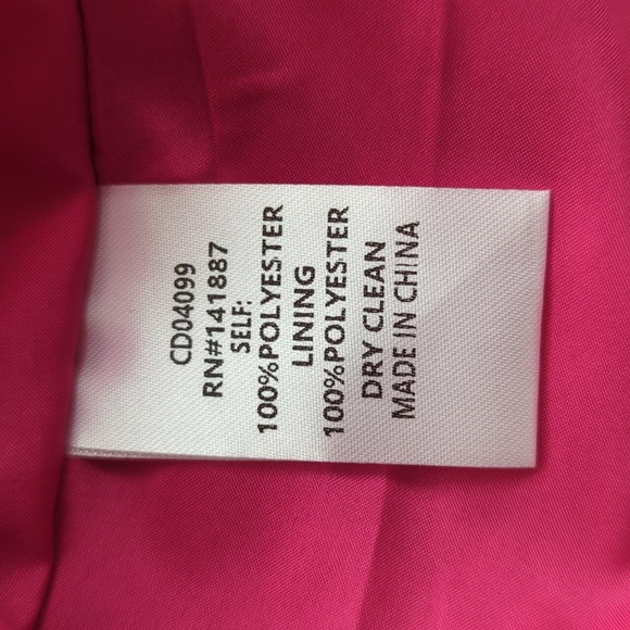 TCEC Abstract Ruffle Hem Mock Neck LIned Dress MEDIUM Purple Pink - Picture 3 of 15